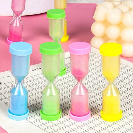 Plastic Hourglass Sand Display Decorations AJEW-A048-01-1