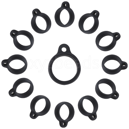 Gorgecraft 50Pcs Silicone Pendant SIL-GF0001-33C-1