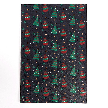 Christmas Theme Printed PVC Leather Fabric Sheets DIY-WH0158-61C-05-1