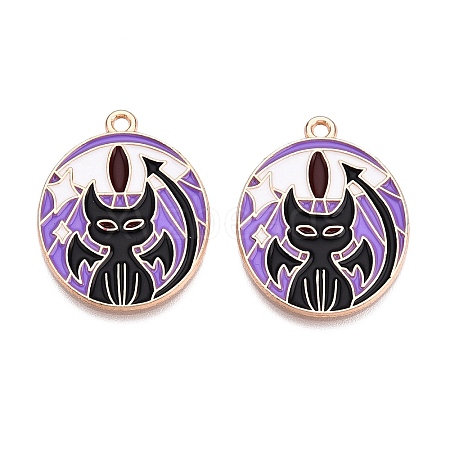 Tarot Card Theme Alloy Enamel Pendants ENAM-T020-51A-01-1