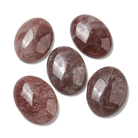 Natural Strawberry Quartz Cabochons G-C115-01B-18-1