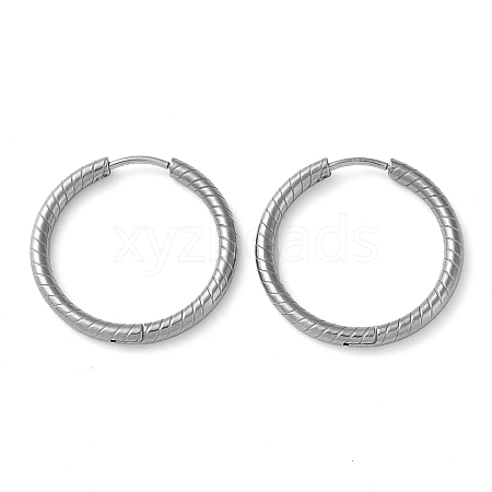 Non-Tarnish 304 Stainless Steel Huggie Hoop Earrings EJEW-H111-01G-P-1