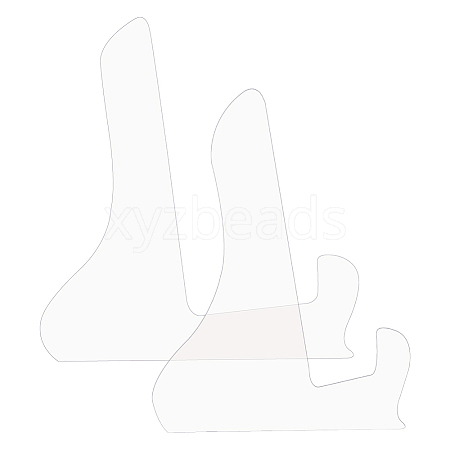 BENECREAT 2Pcs 2 Style Transparent Acrylic Charcuterie Board Rack Template DIY-BC0012-66-1