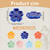 BENECREAT 7Pcs 7 Colors Japanese Style Sakura Flower Ceramic Paint Brush Pen Holders AJEW-BC0007-05-2