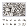 Craftdady 120Pcs 12 Style Tibetan Style Alloy Pendants TIBEP-CD0001-04-10