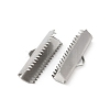 304 Stainless Steel Ribbon Crimp Ends X-STAS-E471-05N-P-2