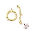 Rack Plating 925 Sterling Silver Toggle Clasps LS-STER-G038-03G-1