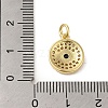 Brass Micro Pave Clear Cubic Zirconia Pendants KK-R162-005B-G-3