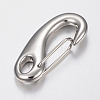 304 Stainless Steel Push Gate Snap Keychain Clasp Findings STAS-K167-02P-E-1