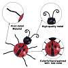 Crafans 3D Iron Flower and Ladybug Big Pendants AJEW-CF0001-19-14