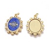 Brass Micro Pave Clear Cubic Zirconia Pendants ZIRC-I046-07-3