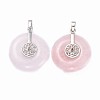 Natural Rose Quartz Pendants G-F640-B05-1