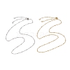 2Pcs 2 Colors 304 Stainless Steel Slider Necklace Makings AJEW-JB01272-1