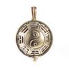 Feng Shui Alloy Diffuser Locket Pendants PALLOY-Q331-36AB-1