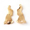 Brass Puppy Pendants X-KK-F772-04G-2