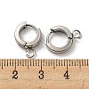 Tarnish Resistant 201 Stainless Steel Huggie Hoop Earrings Findings STAS-A167-01L-P-3