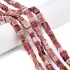 Natural Rhodonite Beads Strands G-T139-6x6-03A-1