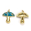 Autumn Theme Real 18K Gold Plated Brass Micro Pave Cubic Zirconia Pendants ZIRC-L100-019-G-3