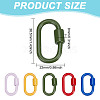 5Pcs 5 Colors Baking Paint Alloy Screw Locking Carabiners FIND-FI0001-12-2