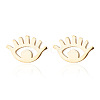 304 Stainless Steel Hollow Out Eye Stud Earrings for Women EJEW-PW0002-12G-1