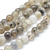 Natural Dendritic Agate Beads Strands G-D845-04-8mm-4