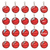 Printed Acrylic & Alloy Enamel Pendant Keychain KEYC-AB00047-1