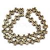 Electroplated Natural Lava Rock Beads Strands G-K388-02I-3