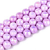 Anti-Tarnish Electroplate Glass Beads Strands GLAA-N010-10mm-07-1
