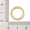 Rack Plating Brass Micro Pave Clear Cubic Zirconia Linking Rings KK-P261-06G-3