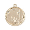 Brass Micro Pave Clear Cubic Zirconia Pendants KK-Z075-10G-1