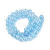Crackle Transparent Glass Beads Strands GLAA-N063-10mm-05-3