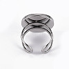 201 Stainless Steel Cuff Pad Ring Settings X-STAS-S080-040E-P-3