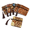 Chinese Brocade Tassel Zipper Jewelry Bag Gift Pouch ABAG-F005-09-1