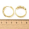 Brass Clear Cubic Zirconia Hoop Earrings EJEW-M047-21G-5