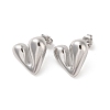 Non-Tarnish Heart 304 Stainless Steel Stud Earrings for Women EJEW-L272-033P-04-1