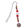 Christmas Theme Alloy Hook Bookmarks AJEW-JK00336-4