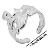 Non-Tarnish Irregular 304 Stainless Steel Cuff Rings KI8904-1-1