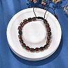 Adjustable Natural Carnelian and Non-magnetic Synthetic Hematite Braided Bead Bracelets BJEW-Z090-01D-2