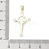 Real 18K Gold Plated Brass Micro Pave Cubic Zirconia Pendants KK-A209-08G-02-3