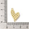 Rack Plating Brass Clear Cubic Zirconia Heart Connector Charms KK-Z086-05G-3