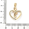 Brass Micro Pave Cubic Zirconia Pendants KK-C108-01A-G-3