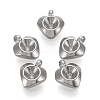 Tarnish Resistant 202 Stainless Steel Pendant Rhinestone Settings STAS-K204-03P-1