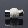 304 Stainless Steel Textured Magnetic Clasps with Glue-in Ends STAS-G008-1-1
