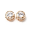 Rack Plating Brass Micro Pave Cubic Zirconia Beads KK-S399-09G-C-1