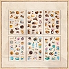 6Pcs Coffee Theme DIY Paper Scrapbook Stickers STIC-U004-05A-1