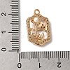 Brass Micro Pave Cubic Zirconia Pendants KK-C062-061G-3