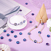 100Pcs 5 Styles Transparent Electroplated UV Plating Glass Beads GLAA-TA0003-19B-7