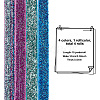 BENECREAT 4 Rolls 4 Colors Gradient Color Sparkle Polyester Ribbon OCOR-BC0005-40-2