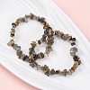 Natural Moonstone Chip Beaded Stretch Bracelets for Women Men BJEW-L038-01D-3