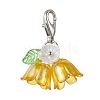 8Pcs Flower Acrylic Pendant Decorations HJEW-JM02792-4